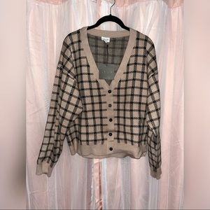 NWT Plaid Cardigan